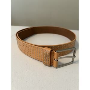 Guess (3540016) Beige/Orange Italian Full Grain Leather Belt Size M